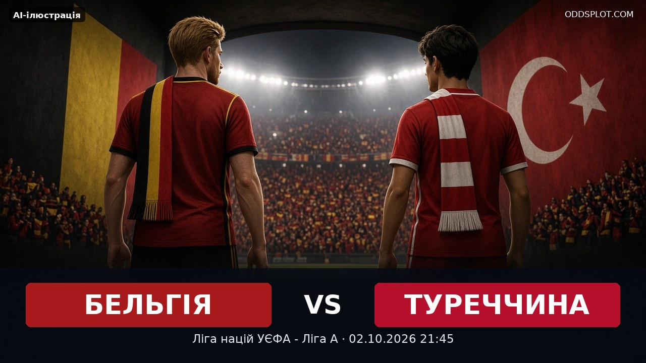 Бельгія — Туреччина: чому фаворит дорожчає, а шанси турків ринок оцінює вище